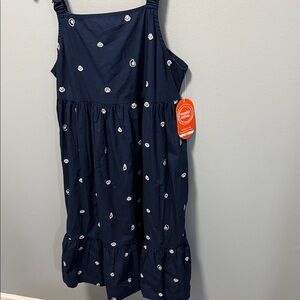 Wonder Nation Navy Dress with White Patterns